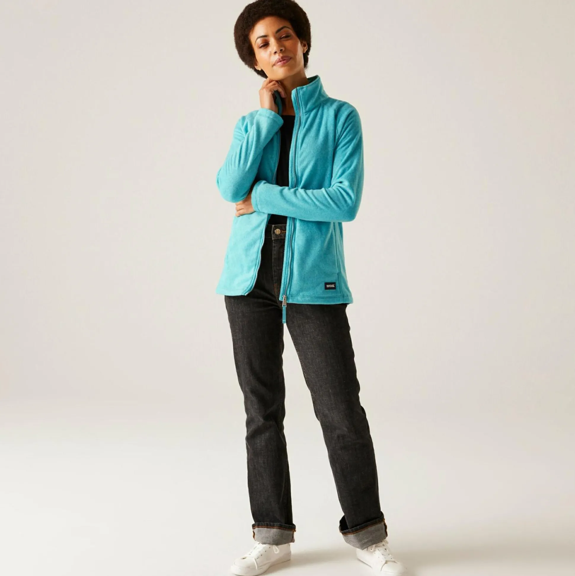 Women's Mayse Full Zip Fleece | Turquoise Marl