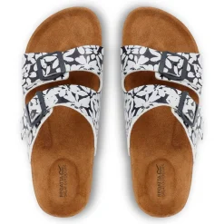 Women's Mia Double Strap Sandals | Navy White Large Floral