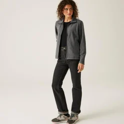 Women's Micro Lightweight Full Zip Fleece | Seal Grey