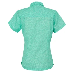Women's Mindano VIII Short Sleeve Shirt | Aruba Blue Leaf Print