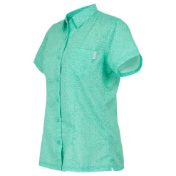 Women's Mindano VIII Short Sleeve Shirt | Aruba Blue Leaf Print