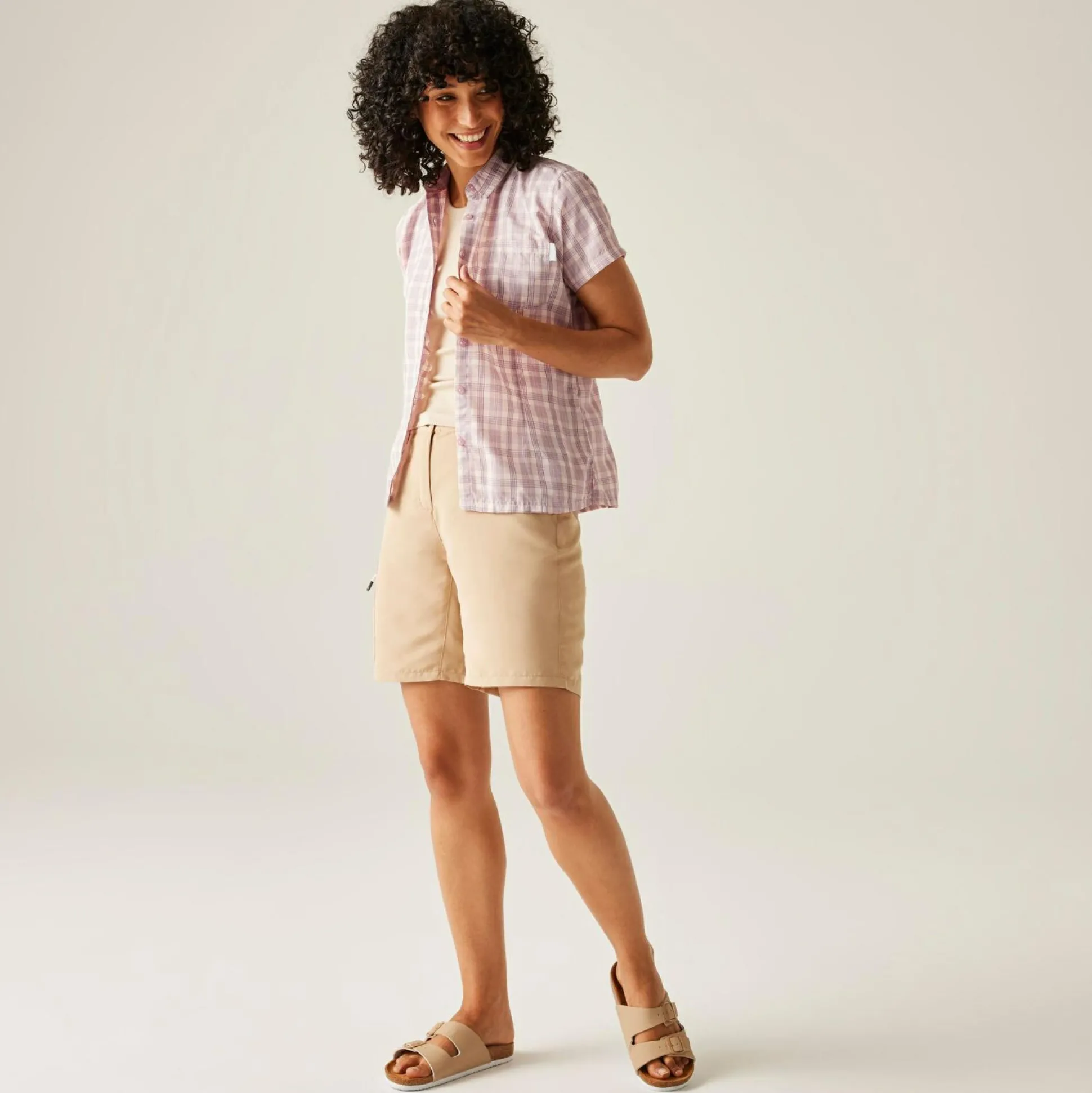 Women's Mindano VIII Short Sleeve Shirt | Lilas Check