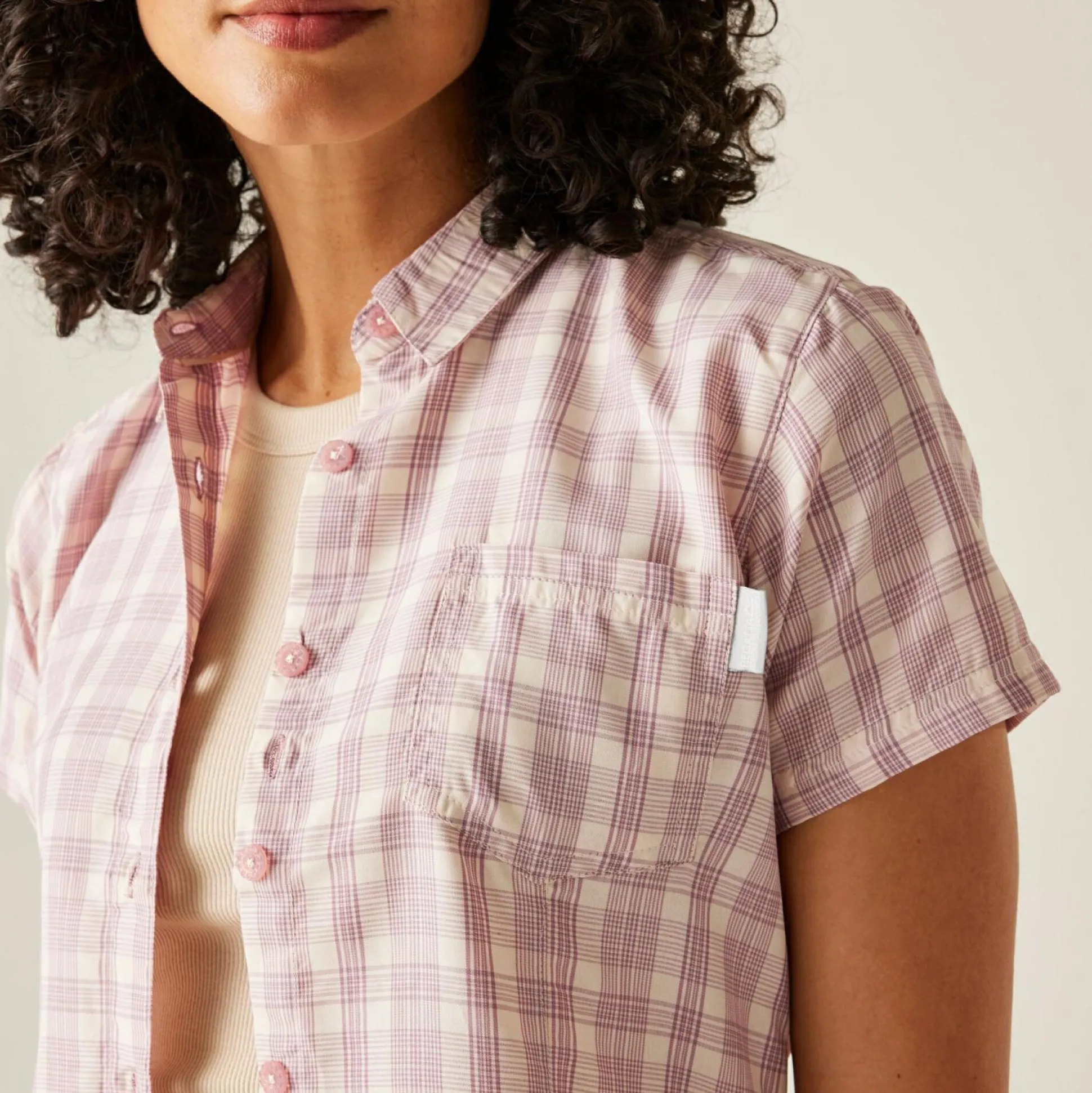 Women's Mindano VIII Short Sleeve Shirt | Lilas Check