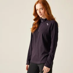 Women's Montes Lightweight Half-Zip Fleece | Deep Plum Black