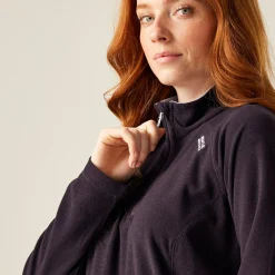 Women's Montes Lightweight Half-Zip Fleece | Deep Plum Black