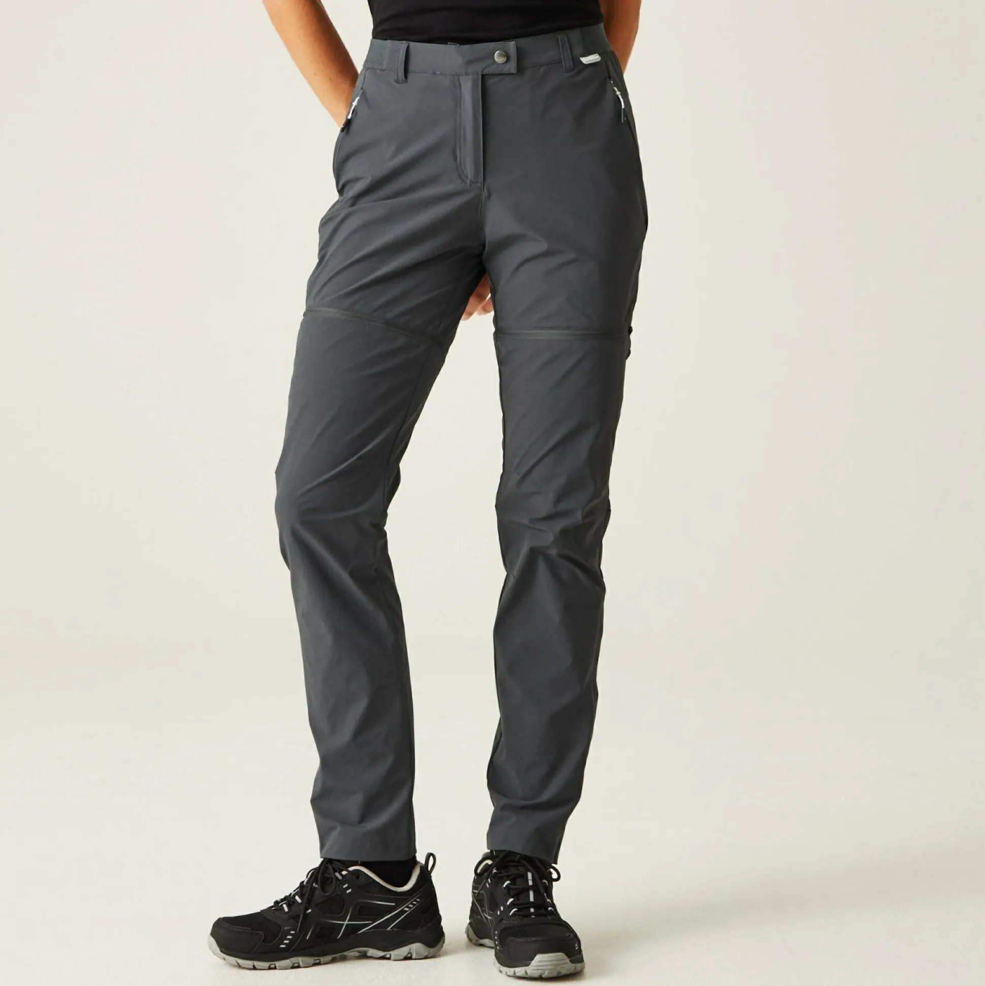 Women's Mountain Zip Off Walking Trousers | Seal Grey