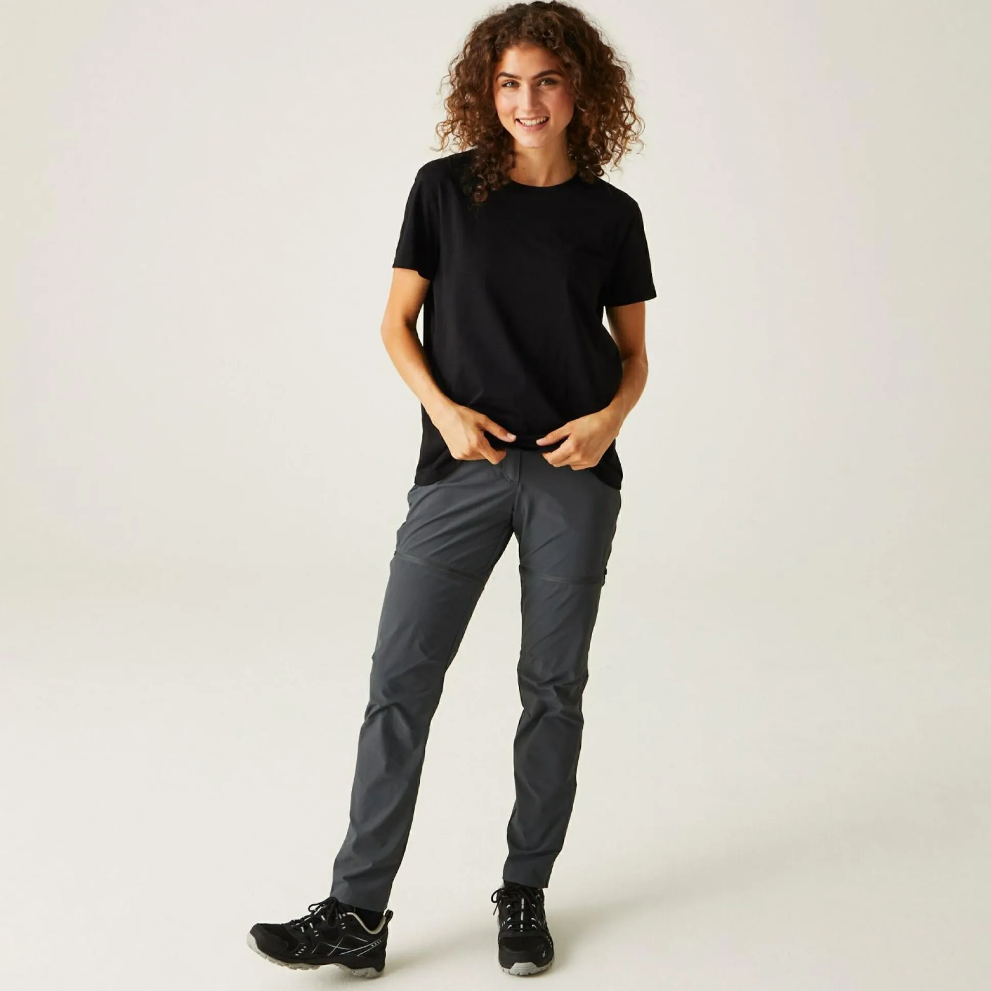 Women's Mountain Zip Off Walking Trousers | Seal Grey