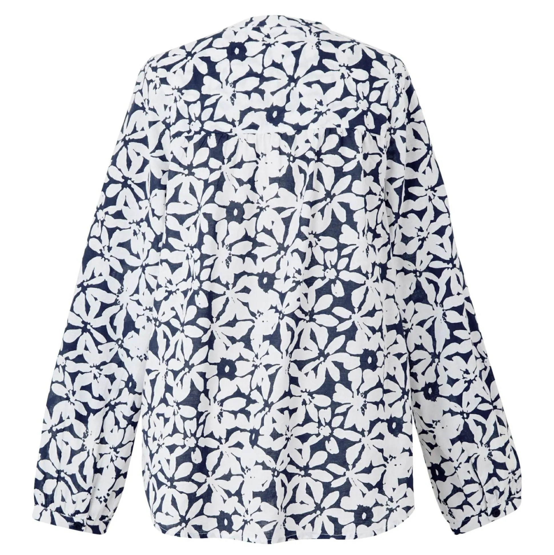 Women's Natine Lightweight Shirt | Navy White Large Floral