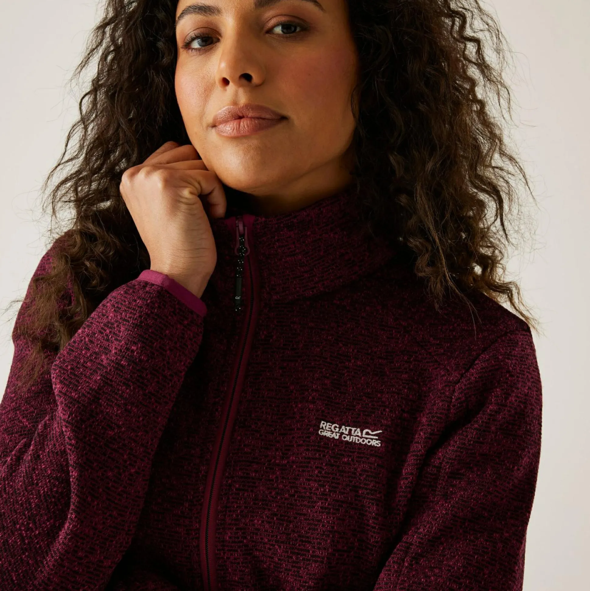 Women's Newhill Full Zip Fleece | Dark Pimento