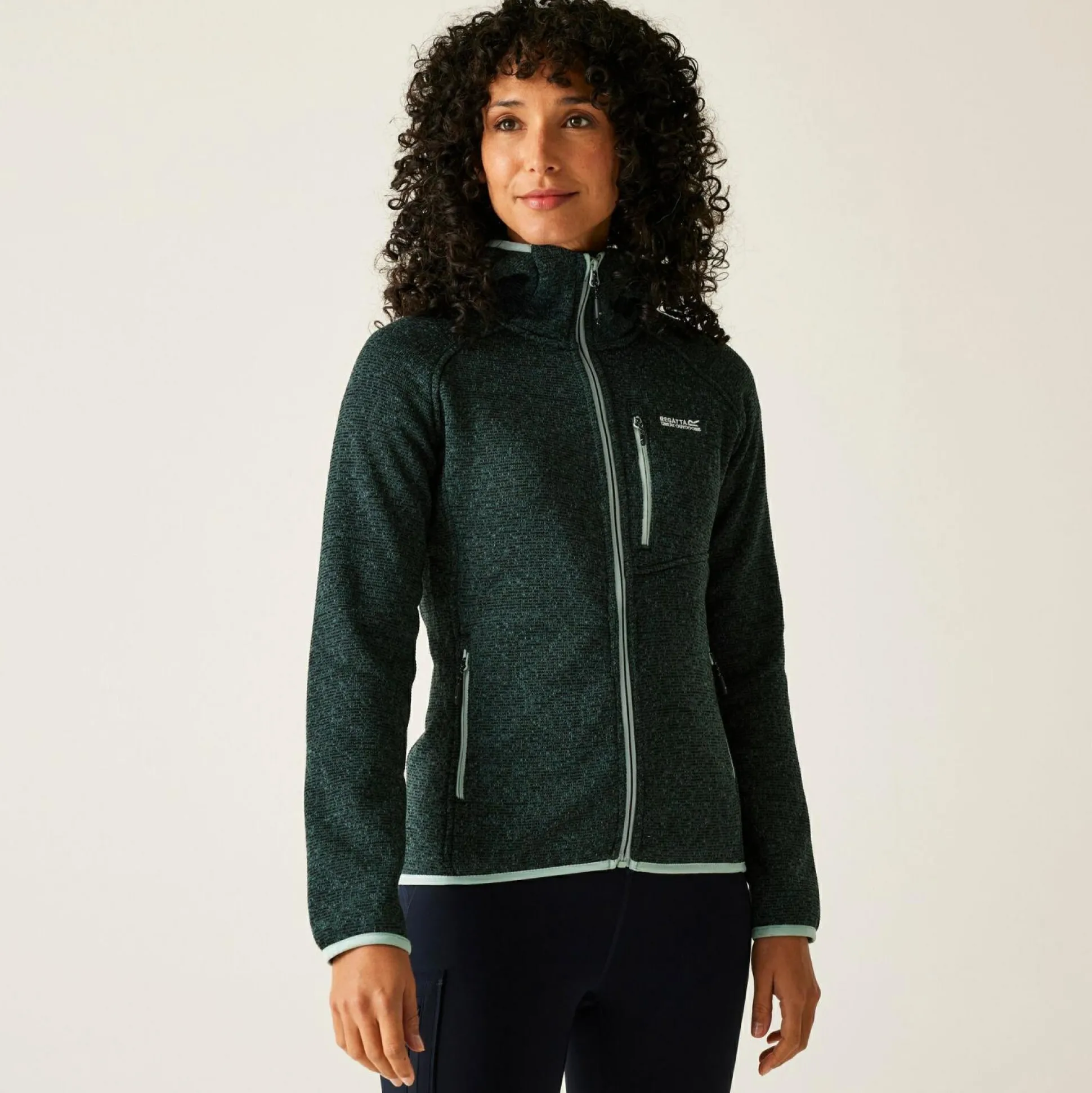 Women's Newhill Hooded Full Zip Fleece | Spruce Green