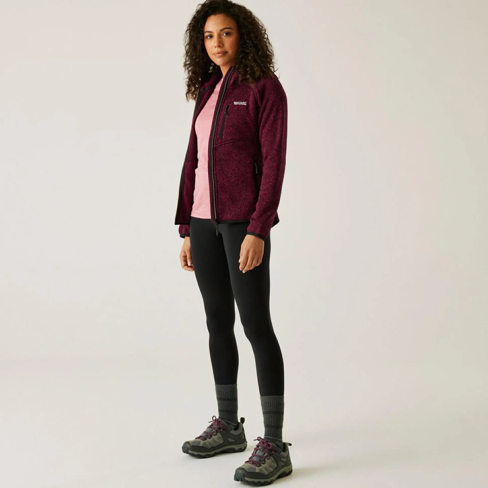 Women's Newhill Hooded Full Zip Fleece | Dark Pimento