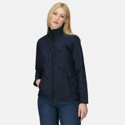 Women's Octagon II Printable 3 Layer Membrane Softshell Jacket | Navy Seal Grey