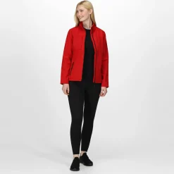 Women's Octagon II Printable 3 Layer Membrane Softshell Jacket | Classic Red Black