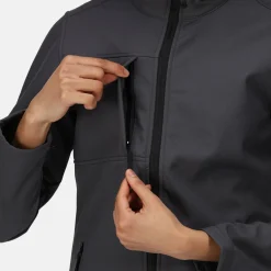 Women's Octagon II Printable 3 Layer Membrane Softshell Jacket | Seal Grey Black