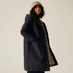 Women's Orla Kiely Long Length Waterproof Jacket | Black