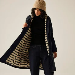 Women's Orla Kiely Long Length Waterproof Jacket | Black