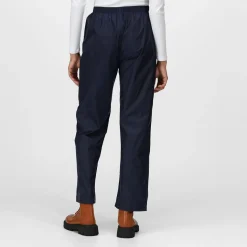 Womens Packaway Waterproof Trousers | Navy