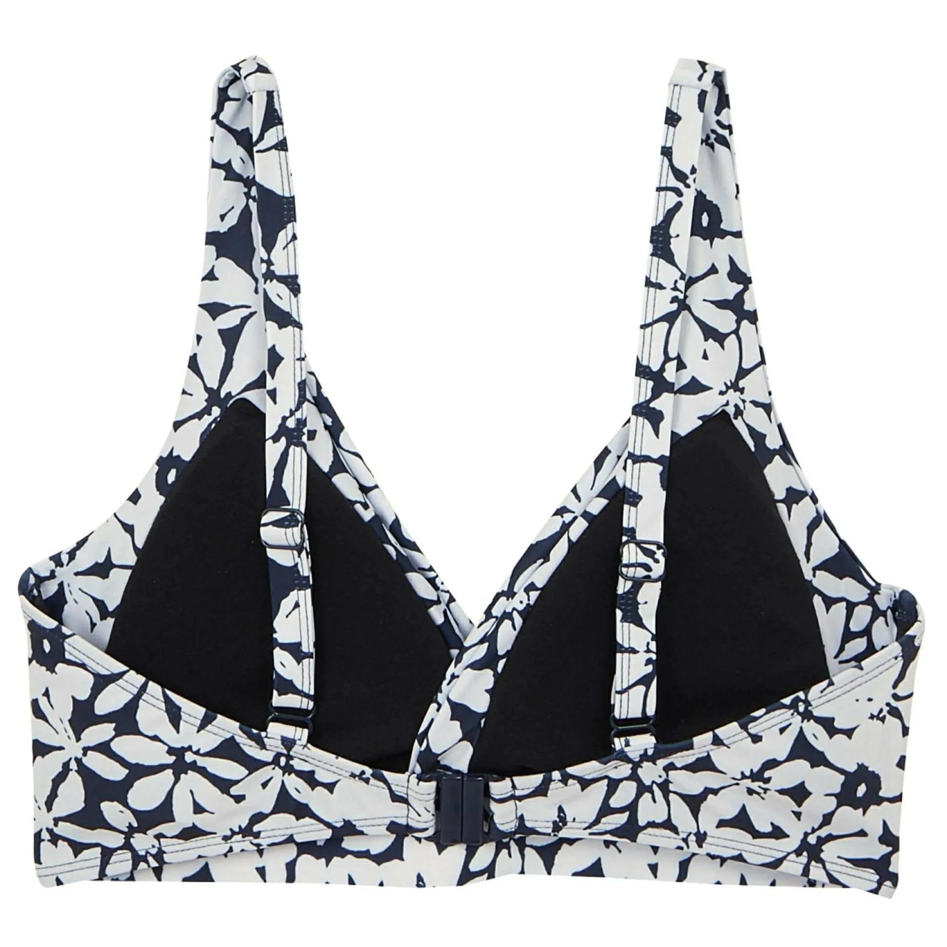Women's Paloma Bikini Top | Navy White Large Floral