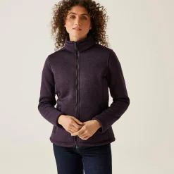 Women's Razia II Full Zip Bonded Fleece | Deep Plum Black