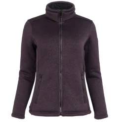 Women's Razia II Full Zip Bonded Fleece | Deep Plum Black