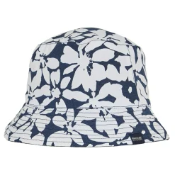 Women's Reversible Bucket Hat | Navy Abstract Flower Print Navy