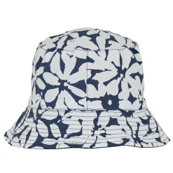 Women's Reversible Bucket Hat | Navy Abstract Flower Print Navy
