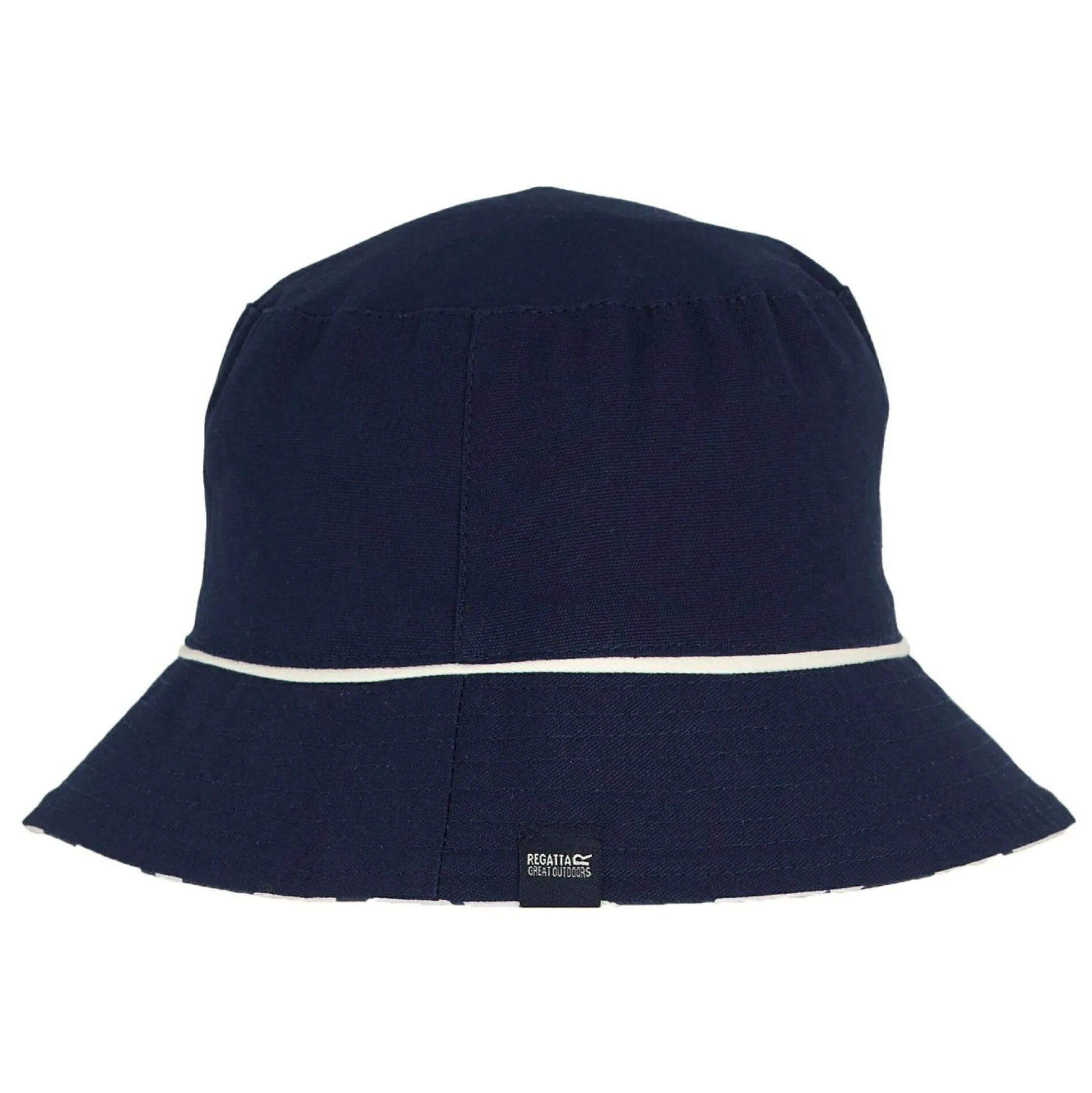 Women's Reversible Bucket Hat | Navy Abstract Flower Print Navy