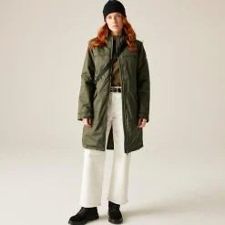 Women's Romine II Waterproof Parka Jacket | Dark Khaki Black