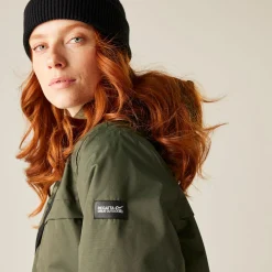 Women's Romine II Waterproof Parka Jacket | Dark Khaki Black