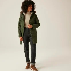 Women's Sabinka II Fur Trim Parka Jacket | Dark Khaki