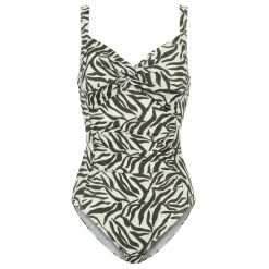 Women's Sakari Tummy Control Costume | Tonal Zebra Print