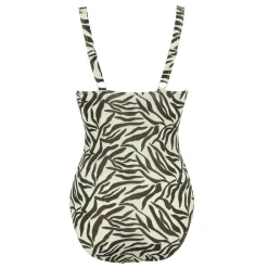 Women's Sakari Tummy Control Costume | Tonal Zebra Print