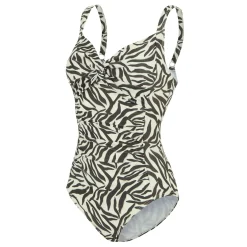 Women's Sakari Tummy Control Costume | Tonal Zebra Print