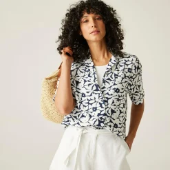 Women's Salise Lightweight Shirt | Navy White Large Floral