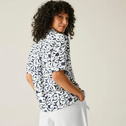 Women's Salise Lightweight Shirt | Navy White Large Floral