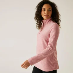 Women's Sweethart Marl Half Zip Fleece | Dusty Rose
