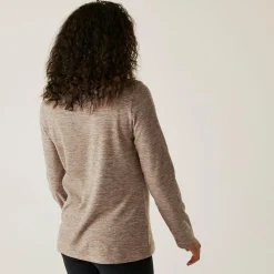 Women's Sweethart Marl Half Zip Fleece | Brown
