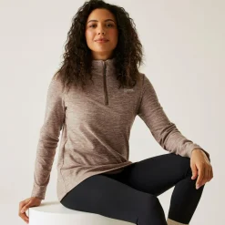 Women's Sweethart Marl Half Zip Fleece | Brown