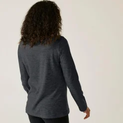 Women's Sweethart Marl Half Zip Fleece | Seal Grey