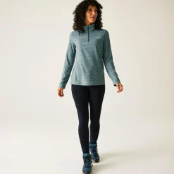 Women's Sweethart Marl Half Zip Fleece | Green