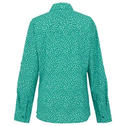 Women's Travel Packaway Long Sleeve Shirt | Aruba Blue Floral Print