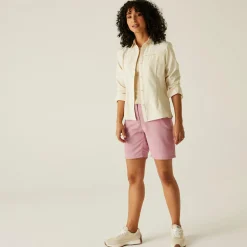 Women's Travel Packaway Long Sleeve Shirt | Light Vanilla Solid