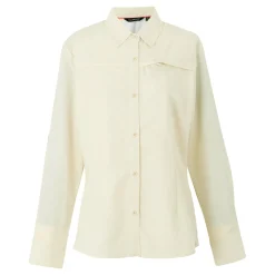 Women's Travel Packaway Long Sleeve Shirt | Light Vanilla Solid