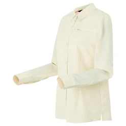 Women's Travel Packaway Long Sleeve Shirt | Light Vanilla Solid