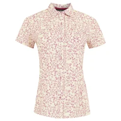 Women's Travel Packaway Short Sleeve Shirt | Light Vanilla Floral Print