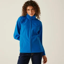 Women's Uproar Interactive Softshell Jacket | Oxford Blue Seal Grey