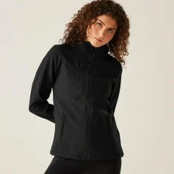 Women's Venturer 3-layer Printable Hooded Softshell Jacket | Black