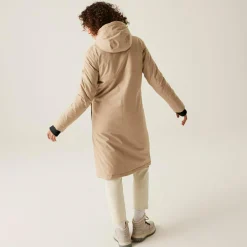 Women's Yarli Waterproof Longline Jacket | Warm Taupe Light Vanilla