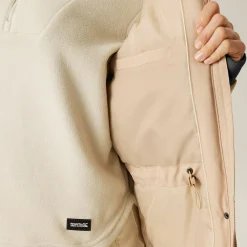 Women's Yarli Waterproof Longline Jacket | Warm Taupe Light Vanilla