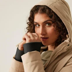 Women's Yarli Waterproof Longline Jacket | Warm Taupe Light Vanilla